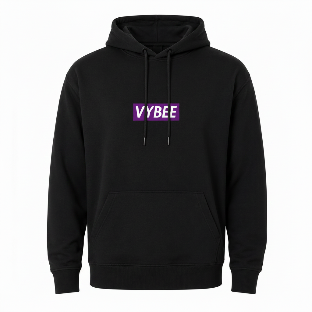 VYBEE Heavy Moletom Canguru BLACK -  13'