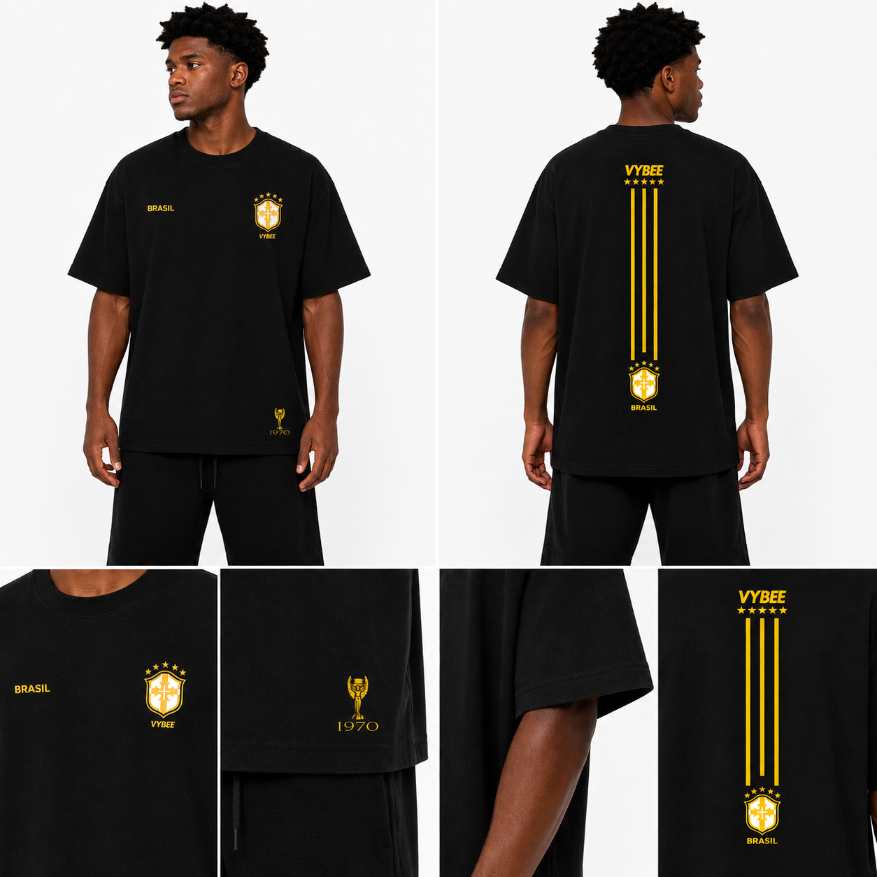 VYBEE RAÍZES DO HEXA 70 OVERSIZED PRETO