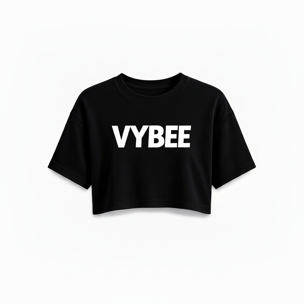 VYBEE Over Texture Cropped Black - 25'