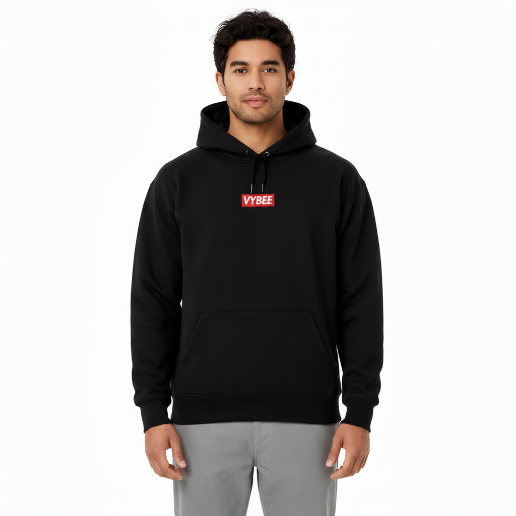 VYBEE Heavy Moletom Canguru BLACK -  8'