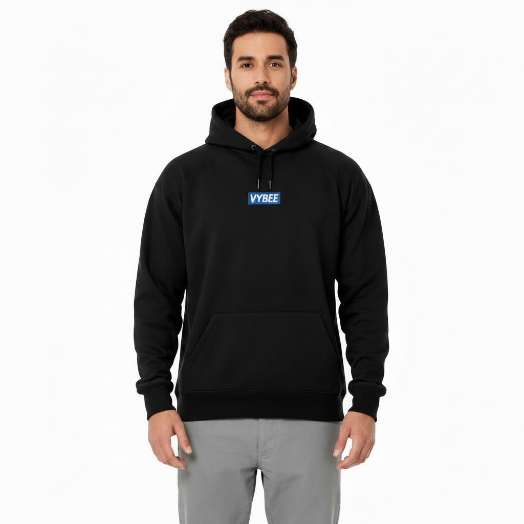 VYBEE Heavy Moletom Canguru BLACK -  8'