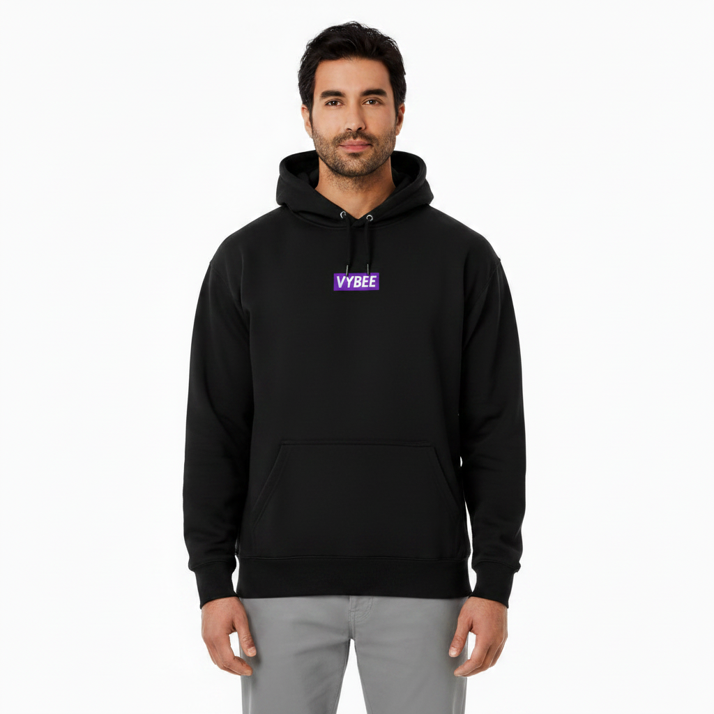 VYBEE Heavy Moletom Canguru BLACK -  8'